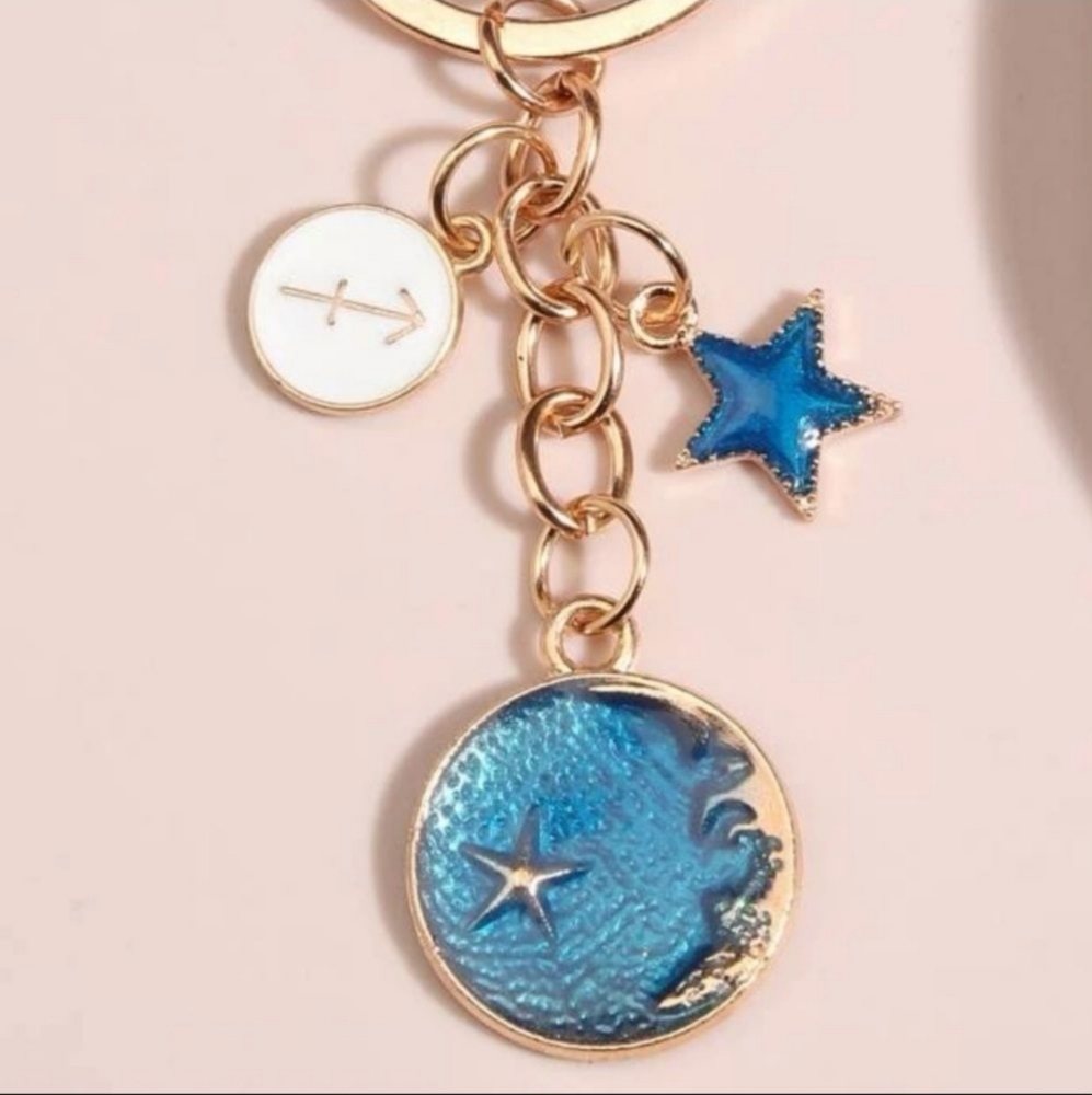 NEW! Sagittarius ♐️ (Jan 20-Feb 18) Sun 🌞 Sign Zodiac Keychain Bag 👜🎒 Charm - Picture 3 of 6